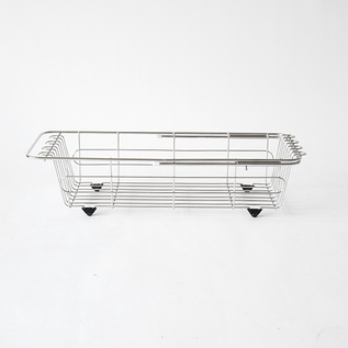 Slide sink basket rack