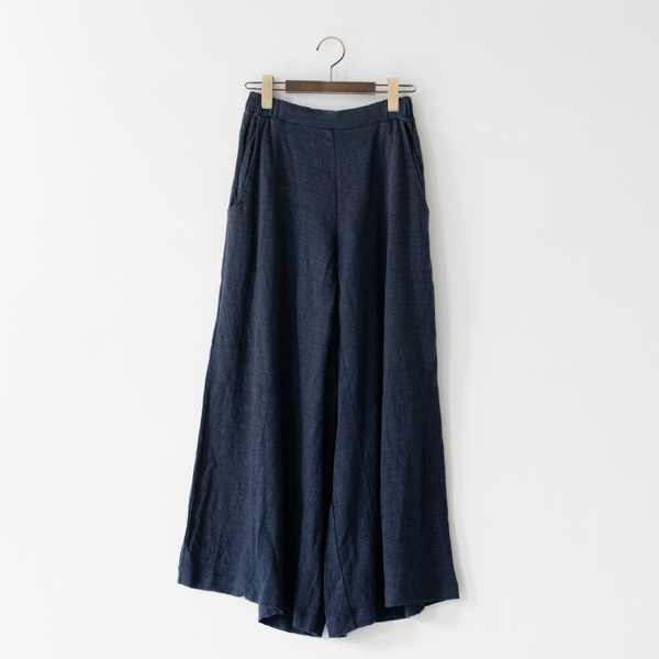 リネンハカマパンツ(NAVY)