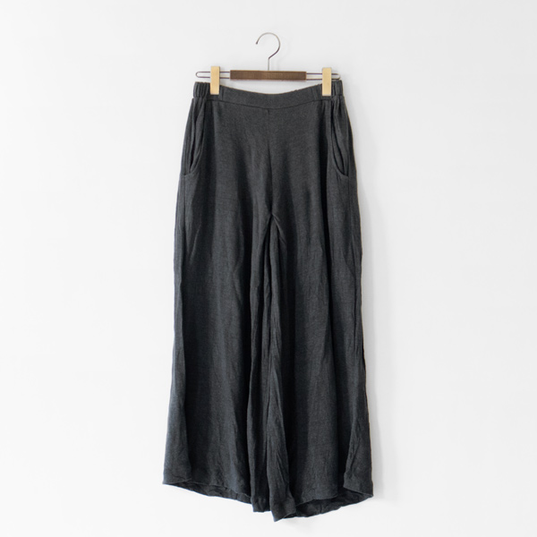 リネンハカマパンツ(BLACK)