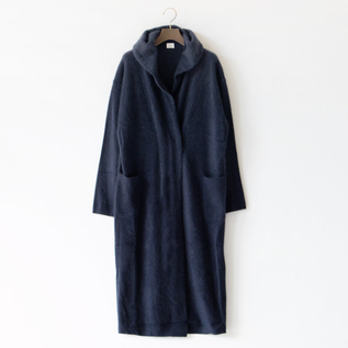 カシミヤラクーン フードニットカーディガン(B.NAVY) カシミヤラクーン フードニットカーディガン(B.NAVY)