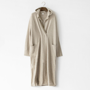カシミヤラクーン フードニットカーディガン(BEIGE) カシミヤラクーン フードニットカーディガン(BEIGE)