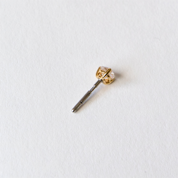 キャッチレスピアス Honesty Gold 4.0mm