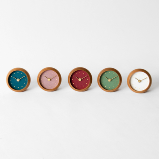 はなもっこ 置時計 プレーン(緑瑪瑙)