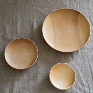 ペア　美品 駒型 TSUMUGI 我戸幹雄商店　木製 ボウル plain／我戸幹男商店(ガトミキオショウテン)｜愛着を SINAFU 食器