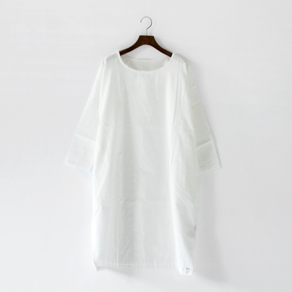 ガーゼラウンドネックワンピース（WHITE）