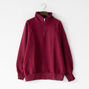 ハーフジップジャージトップ BORDEAUX