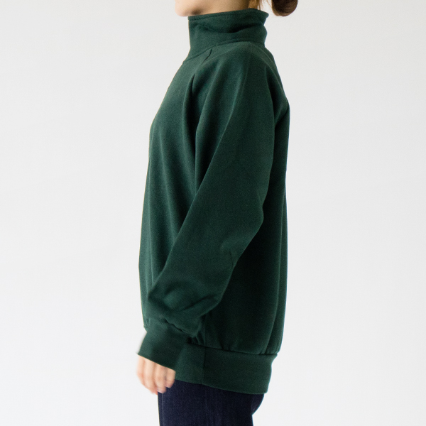 ハーフジップジャージトップ Verde Bottiglia-S(身長162cm)