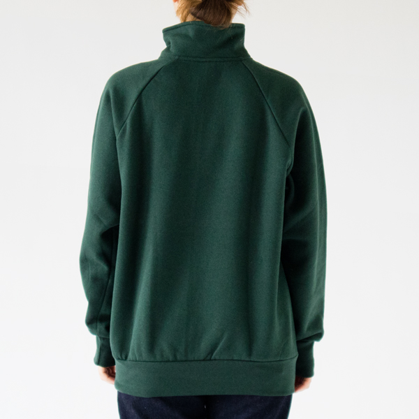 ハーフジップジャージトップ Verde Bottiglia-S(身長162cm)