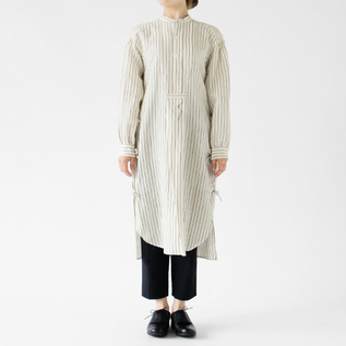 ウールリネン フレンチボサムロングシャツ／HAVERSACK（ハバーサック