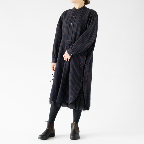 着用イメージ(NAVY×BROWN、モデル身長：162cm)