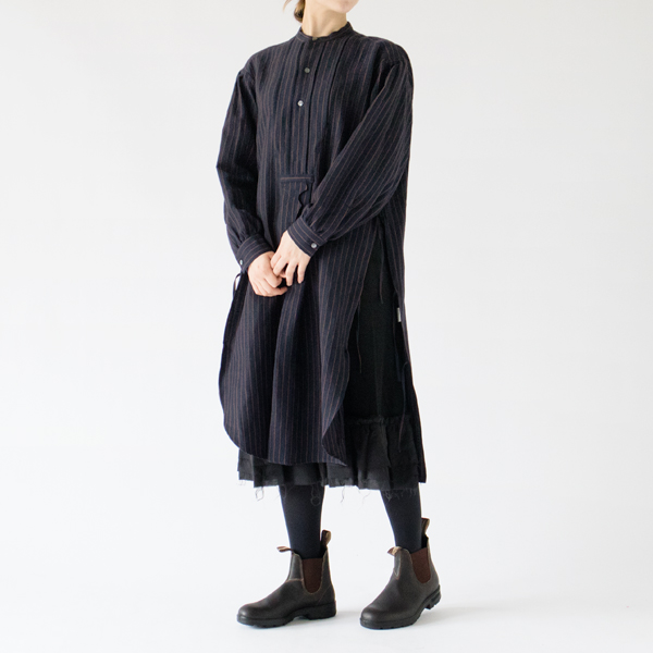 着用イメージ(NAVY×BROWN、モデル身長：162cm)