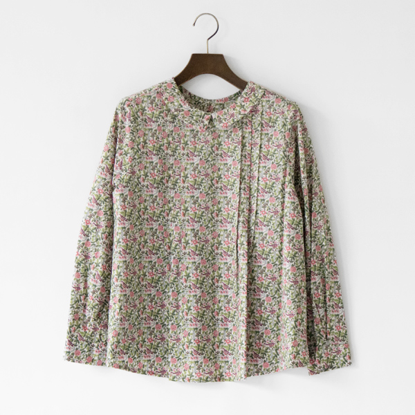 リバティ丸襟ブラウス リバティ丸襟ブラウス