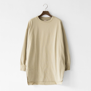 アメリカンジャージーラウンドヘムロングスリーブ(BEIGE)