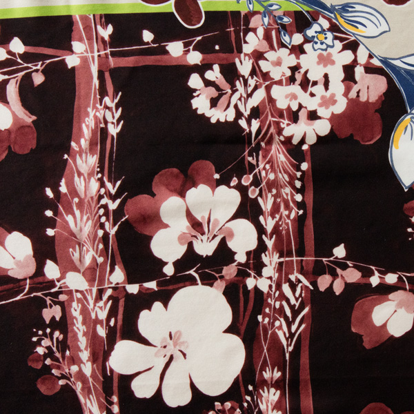 シルクスカーフ RED BURGUNDY