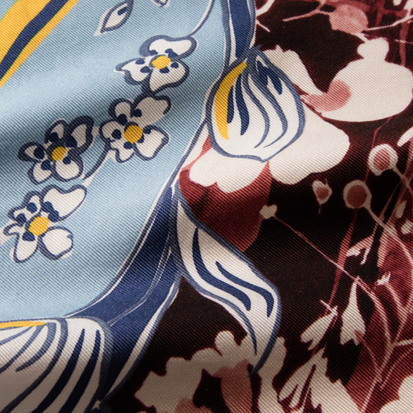 シルクスカーフ RED BURGUNDY