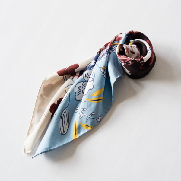 シルクスカーフ RED BURGUNDY