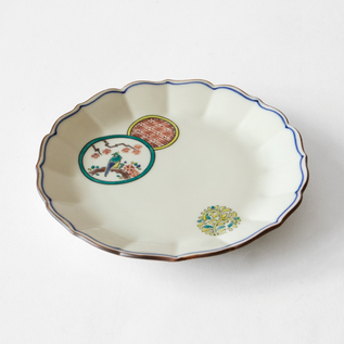 丸紋花鳥 絵変わり取皿（五客セット）／宮本泰山堂(みやもとたい
