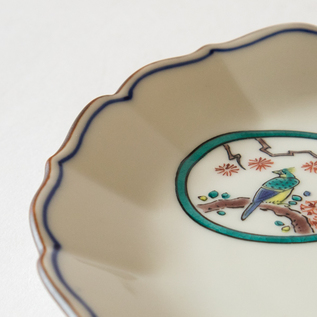 丸紋花鳥 絵変わり取皿（五客セット）／宮本泰山堂(みやもとたい