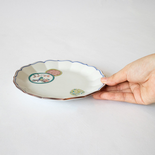 丸紋花鳥 絵変わり取皿（五客セット）／宮本泰山堂(みやもとたい