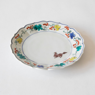 皿 大皿 飾り皿 泰山 ぶどうとリス 七寸中皿／宮本泰山堂(みやもとたいざんどう)｜愛着を