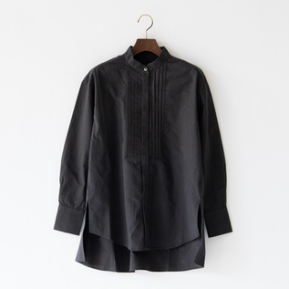 綿ウールピンタックシャツ(CHARCOAL) 綿ウールピンタックシャツ(CHARCOAL)