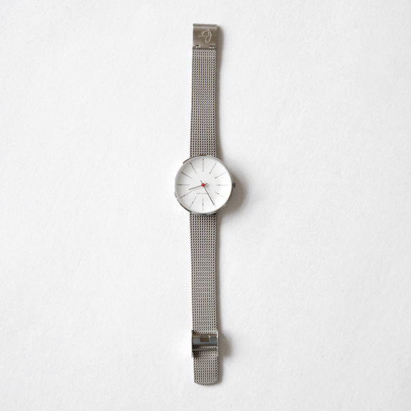 腕時計BANKERS WATCH FACE シルバーメッシュ （34mm）