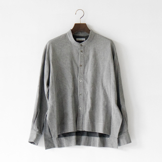 綿 刺子織 スリットショート ドルマンブラウス(GREY) 綿 刺子織 スリットショート ドルマンブラウス(GREY)