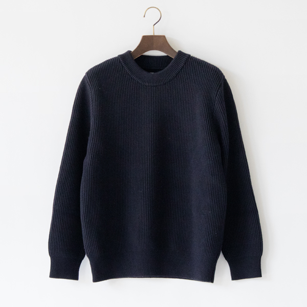 エクストラファインウール リブニット NAVY エクストラファインウール リブニット NAVY