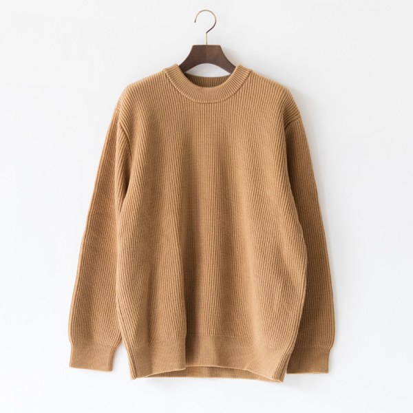 エクストラファインウール リブニット BEIGE