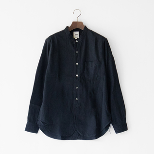 F3470 ユニセックス DENIM BAND COLLAR シャツ