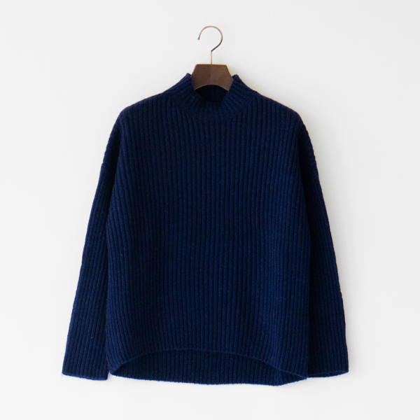 モンゴリアンウール リブタートルネックセーター(NAVY) モンゴリアンウール リブタートルネックセーター(NAVY)