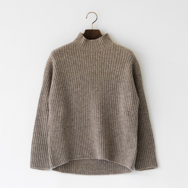 モンゴリアンウール リブタートルネックセーター(GREY) モンゴリアンウール リブタートルネックセーター(GREY)