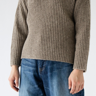 モンゴリアンウール リブタートルネックセーター／FACTORY