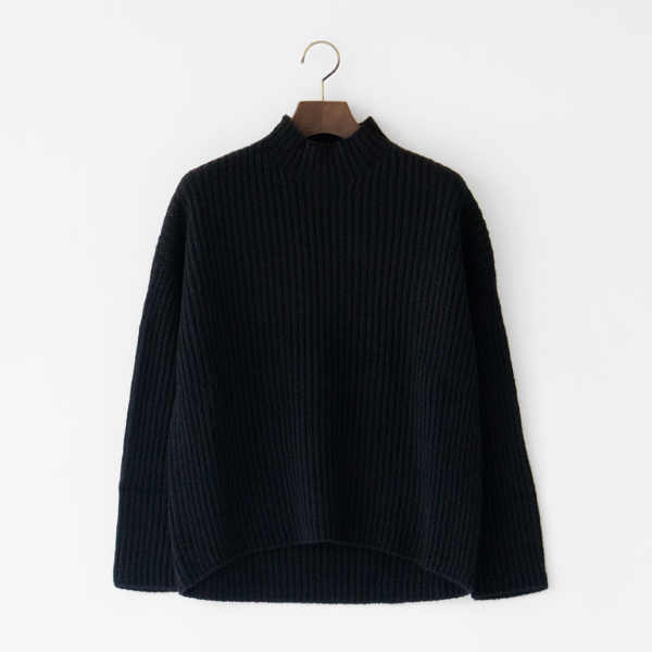 モンゴリアンウール リブタートルネックセーター(BLACK) モンゴリアンウール リブタートルネックセーター(BLACK)