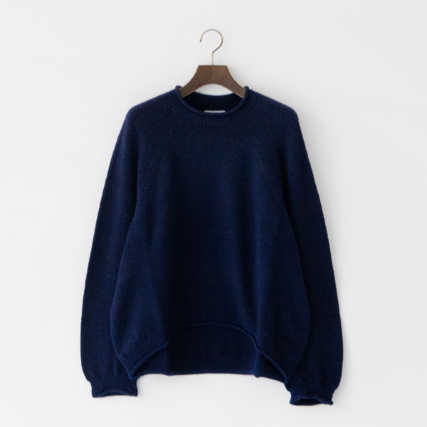 モンゴリアンウール カーブセーター(NAVY)