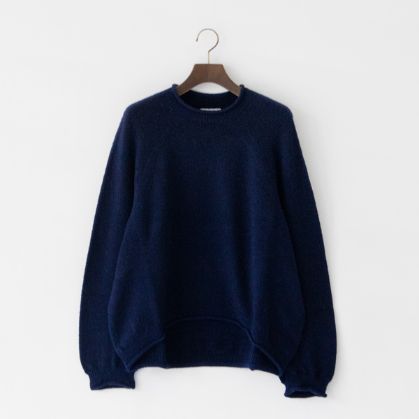 モンゴリアンウール カーブセーター(NAVY)