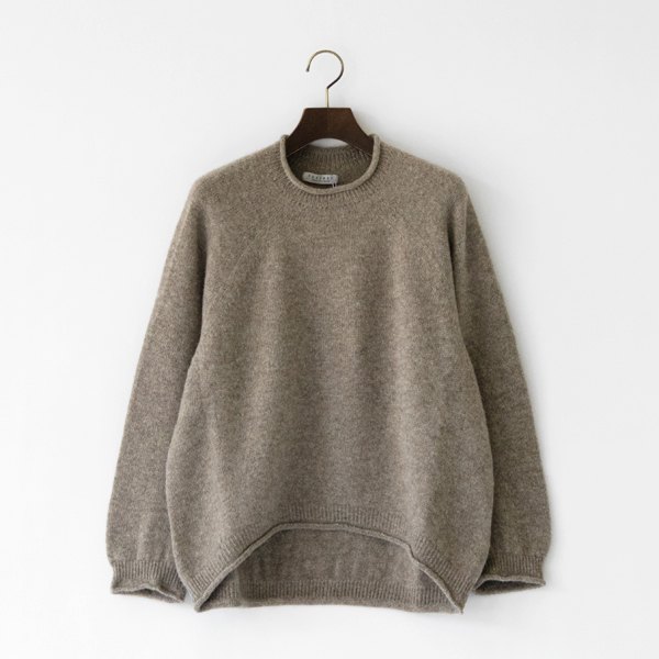 モンゴリアンウール カーブセーター(GREY)