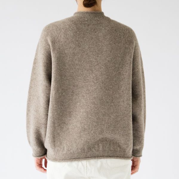 モンゴリアンウール カーブセーター(GREY)