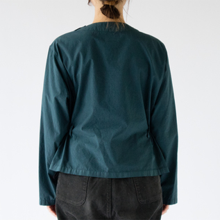 綿ブロード スリップオンブラウス(身長162cm・BLUE GREEN) 綿ブロード スリップオンブラウス(身長162cm・BLUE GREEN)