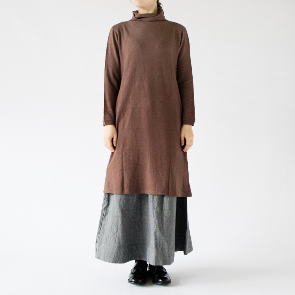 コットンリネンカシミヤ チュニックワンピース(AZUKI)