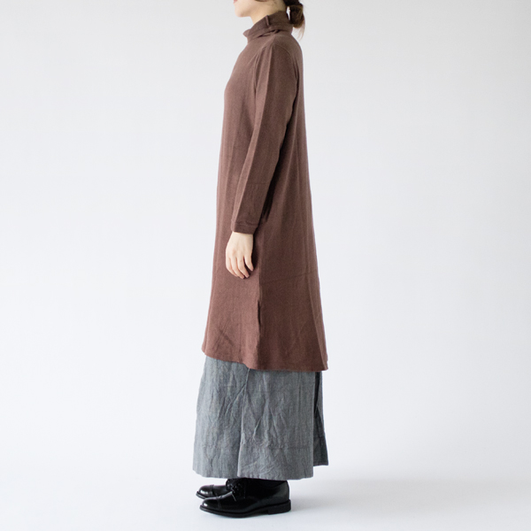 コットンリネンカシミヤ チュニックワンピース(AZUKI)