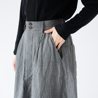 リネンコットンウール スカート／Vlas Blomme（ヴラスブラム