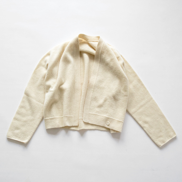 ウールリネン 2WAYショートカーディガン(OFF WHITE)