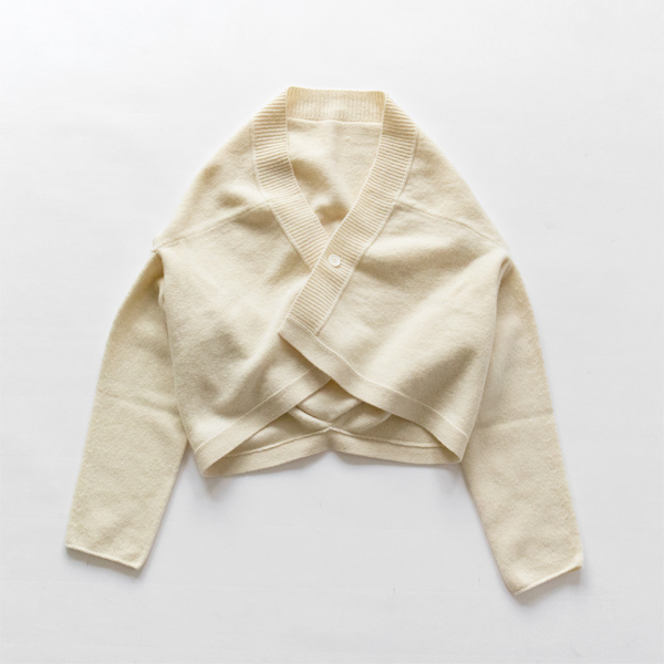 ウールリネン 2WAYショートカーディガン(OFF WHITE)
