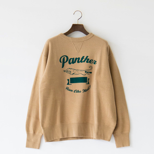 ユニセックス PANTHER プリント裏毛スウェット(CAMEL) ユニセックス PANTHER プリント裏毛スウェット(CAMEL)