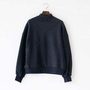 裏起毛モックネック切替プルオーバー(NAVY) 裏起毛モックネック切替プルオーバー(NAVY)
