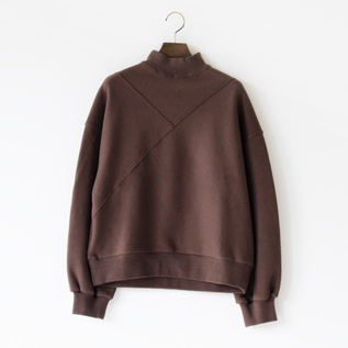 裏起毛モックネック切替プルオーバー(BROWN) 裏起毛モックネック切替プルオーバー(BROWN)