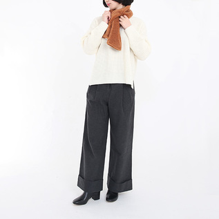 BRENDA ウールボアマフラー(ORANGE CAMEL) BRENDA ウールボアマフラー(ORANGE CAMEL)