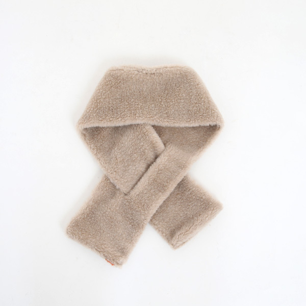 BRENDA ウールボアマフラー(LIGHT BEIGE)