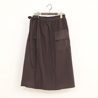 サイドポケットエプロンスカート(BROWN) サイドポケットエプロンスカート(BROWN)
